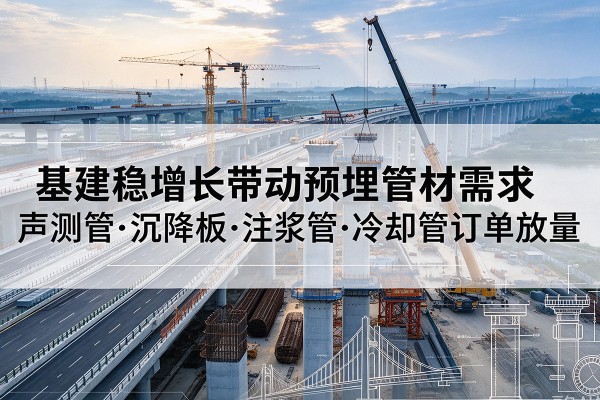 福建基建稳增长带动预埋监测管材需求，声测管、沉降板、注浆管订单持续放量
